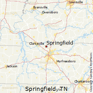 springfield tennessee map